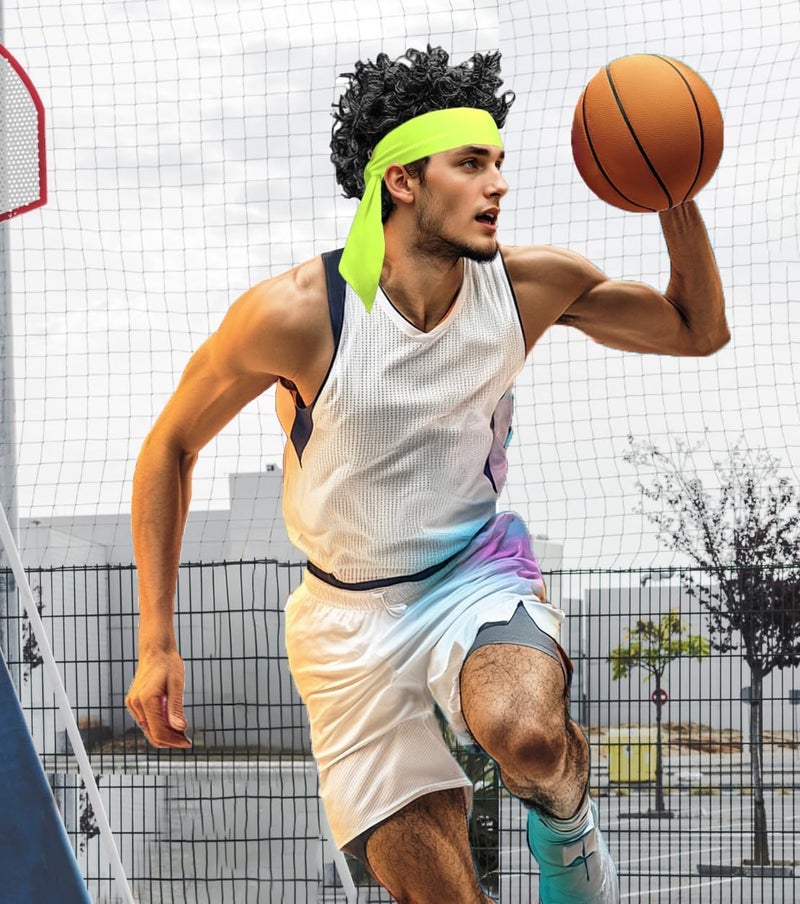 SRLLBBY Sport Tie Headbands Tennis Head Tie for Men Women Sports Fans Ninja Soccer Basketball Teams Head Ties Halloween - Image 2